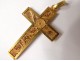 Cross pendant solid gold 18-carat gold filigree cross 8,97gr twentieth century