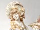 porcelain sculpture E. Stellmacher torque gallant Amphora Art Nouveau XIXth