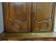 Buffet deux-corps Louis XV noyer sculpté rose des vents XVIIIème siècle