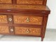 Office Secretary Louis XVI marquetry flowers stave eighteenth marble