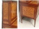 Office Secretary Louis XVI marquetry flowers stave eighteenth marble