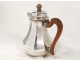 Coffee carafe solid silver Minerva goldsmith Puiforcat 798gr crude nineteenth