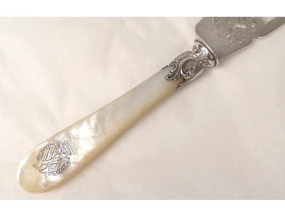 Fourchette De Service A Poisson En Argent Massif Poincon Minerve 1 Er Titre 09 Ky