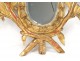 Mirror Louis XVI carved gilt stucco garlands eighteenth node ice