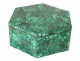 malachite green hexagonal box brass gilt edge early twentieth century