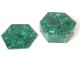 malachite green hexagonal box brass gilt edge early twentieth century
