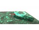 malachite green hexagonal box brass gilt edge early twentieth century