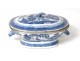 porcelain bowl blue pagodas China junks animals nineteenth century