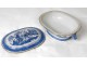 porcelain bowl blue pagodas China junks animals nineteenth century
