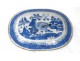 porcelain bowl blue pagodas China junks animals nineteenth century