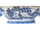 porcelain bowl blue pagodas China junks animals nineteenth century