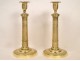 Pair of bronze candlesticks first Empire nineteenth
