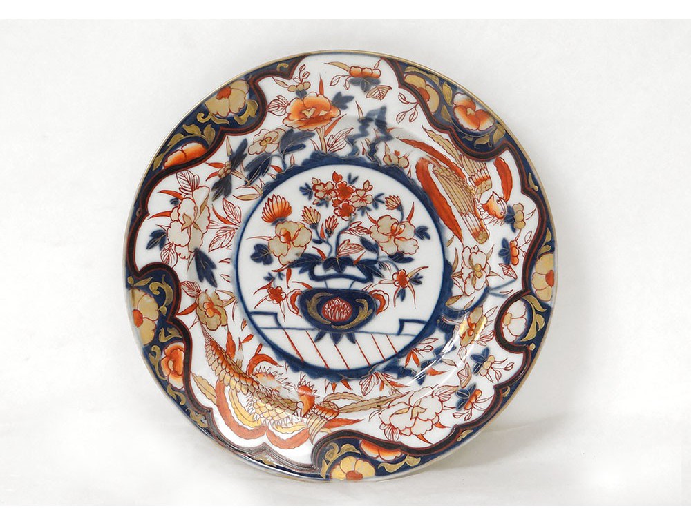 BELLE ANCIENNE ASSIETTE PORCELAINE DU JAPON IMARI COLLECTION ART ASIE Vitrine Imgx1200 1323