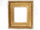 Cadre rectangulaire bois stuqué doré canaux palmettes XIXème siècle