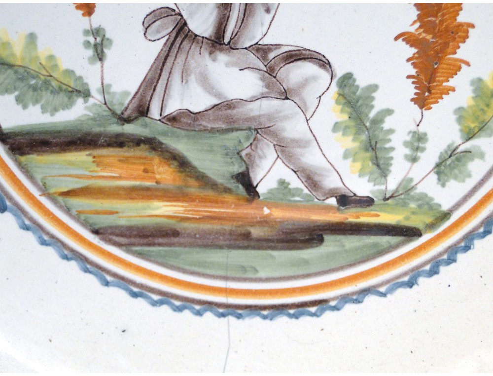 Grand Saladier En Faïence De Nevers Du XVIIIe Siècle - Très Bon état (collection)