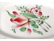 polychrome earthenware dish flowers St. Clement antique french nineteenth century