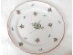 Five plates Islettes faience flowers nineteenth century parrot beak