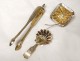 coffee tea spoons silver gilt Service Devaux Minerva Napoleon III XIXth