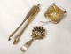 coffee tea spoons silver gilt Service Devaux Minerva Napoleon III XIXth