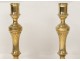 Pair candlesticks candlesticks Louis XVI gilt bronze candlestick twisted XVIIIè