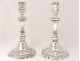 Regency silver candlesticks Pair Farmers General Latour Toulouse 1180gr 18th