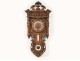 Pendulum Clock Henry II walnut barometer thermometer, 19th