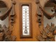 Pendulum Clock Henry II walnut barometer thermometer, 19th