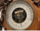 Pendulum Clock Henry II walnut barometer thermometer, 19th