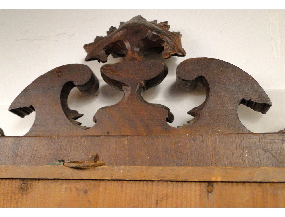 Pendulum Clock Henry II walnut barometer thermometer, 19th