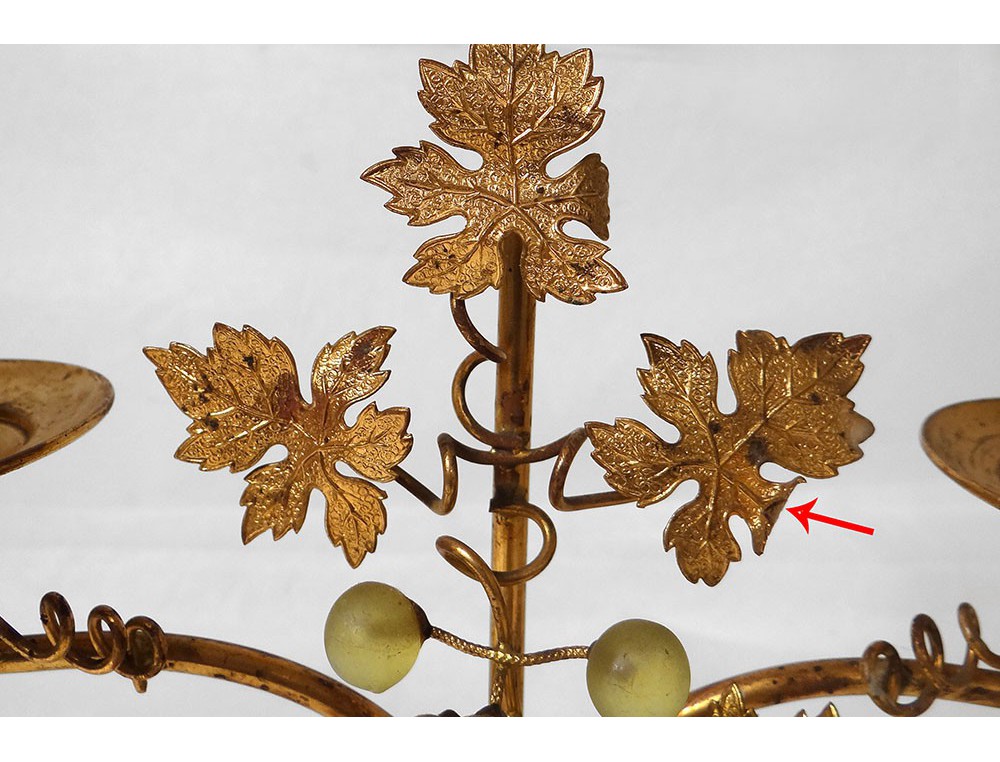 Chandelier D'autel En Bronze Argenté – Rameaux D'olivier, Neuf, Sans Marque, Pour église Ou Déco