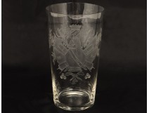 commemorative glass war attributes guns sword July 14, 1897 France XIXth