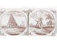 8 Delft earthenware tiles characters Saints Bible scenes eighteenth manganese