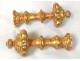 Pair kiss curtains gilded decorative elements spinning nineteenth century