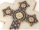 Grand Cowl onyx marble cross crucifix flowers cloisonné enamels are XIXè