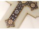 Grand Cowl onyx marble cross crucifix flowers cloisonné enamels are XIXè