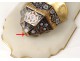 Grand Cowl onyx marble cross crucifix flowers cloisonné enamels are XIXè