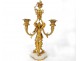 Pair candlesticks 2 bronze candelabra lights women nympes Napoleon III XIXth