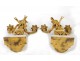 Pair candlesticks 2 bronze candelabra lights women nympes Napoleon III XIXth