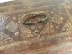 leather box box gilded antique iron casket flowers french eighteenth century