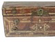 leather box box gilded antique iron casket flowers french eighteenth century