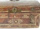 leather box box gilded antique iron casket flowers french eighteenth century