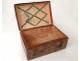 leather box box gilded antique iron casket flowers french eighteenth century