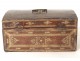 leather box box gilded antique iron casket flowers french eighteenth century