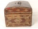 leather box box gilded antique iron casket flowers french eighteenth century