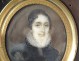 painted miniature portrait young woman Lace signed Laure nineteenth century