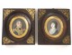 miniature pair painted portraits General Louis-XVIII Varé wife