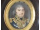 miniature pair painted portraits General Louis-XVIII Varé wife