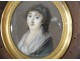 miniature pair painted portraits General Louis-XVIII Varé wife