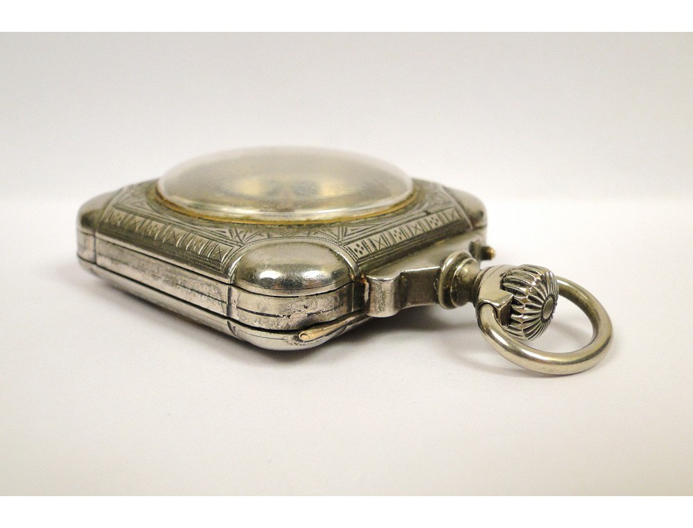 Montre à Gousset En Argent – Boîtier Ciselé – À Restaurer Ou Pour Pièces – Occasion – Vintage