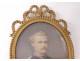 oval miniature portrait painted young man attr officer. Lallemand nineteenth